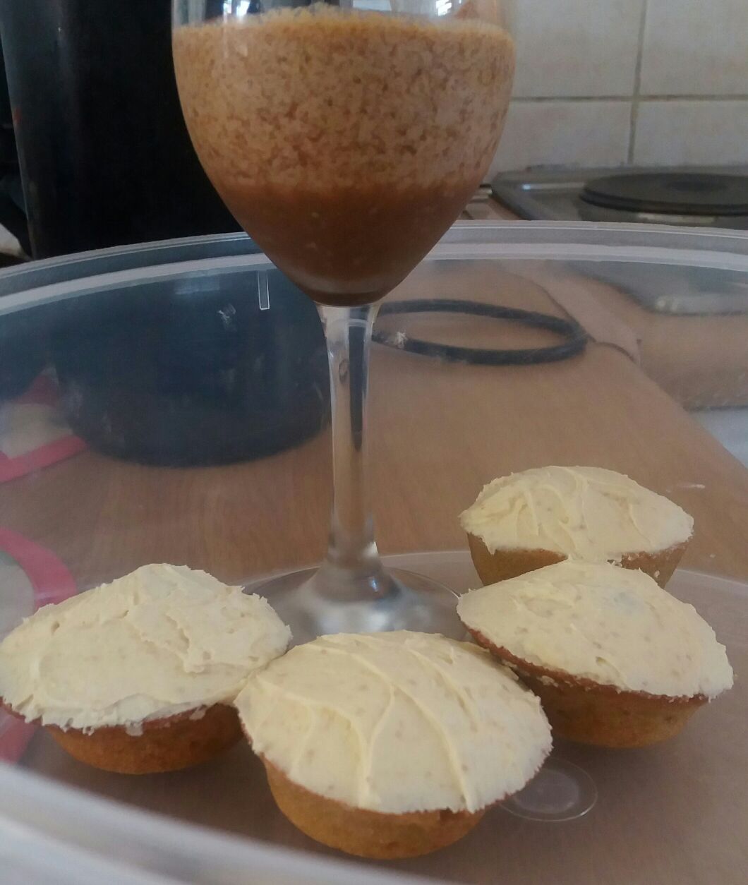 mousse and cupcakes I made. 