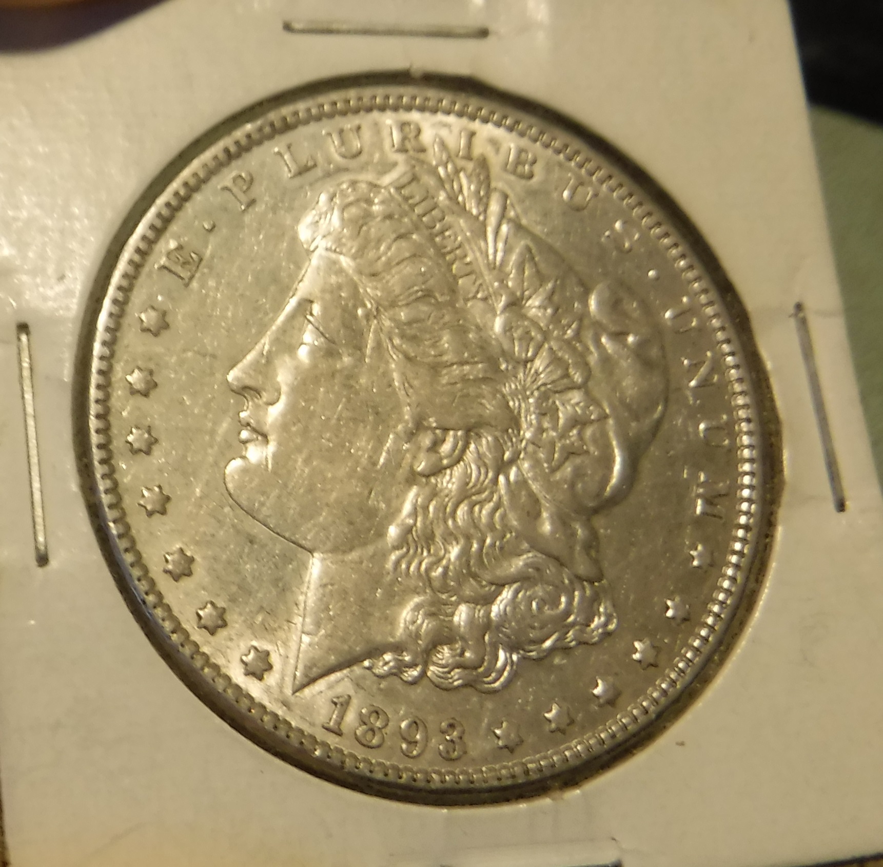 Photo I took of the Morgan silver dollar that I have up for sale on eBay