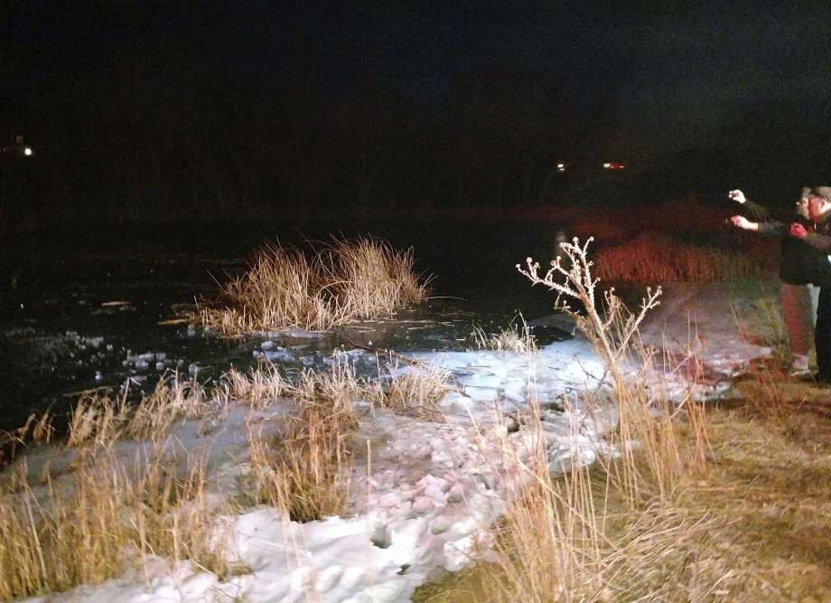 icy pond in Utah icy pond in Utah