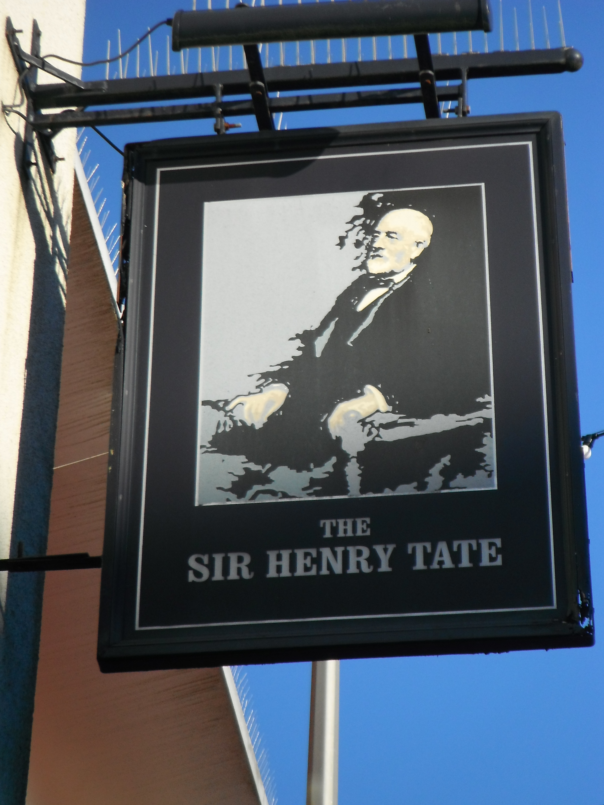 Photo taken by me – The Sir Henry Tate pub sign – Chorley