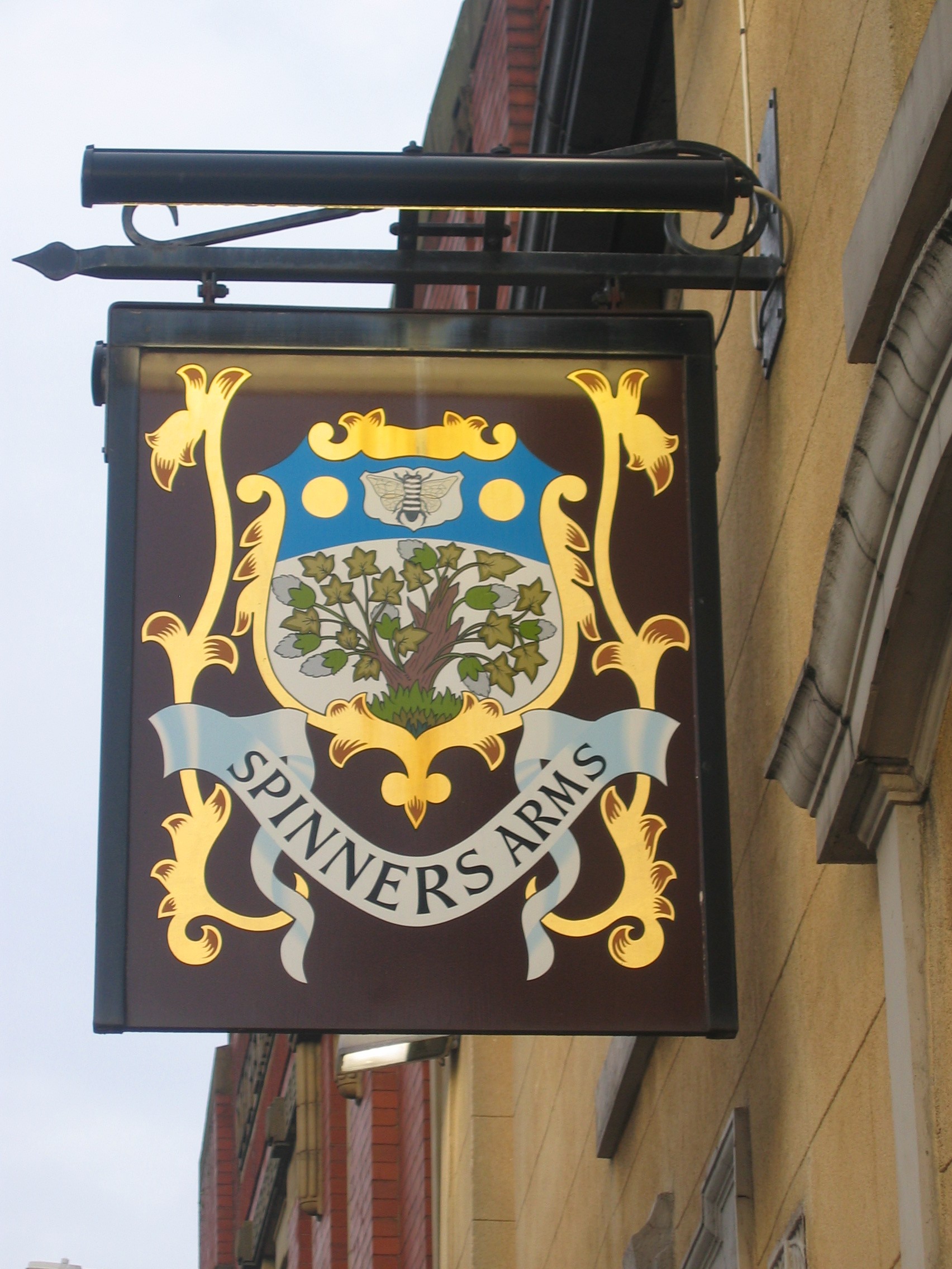 Photo taken by me - The Spinners Arms pub sign, Failsworth Manchester Photo taken by me - The Spinners Arms pub sign, Failsworth Manchester