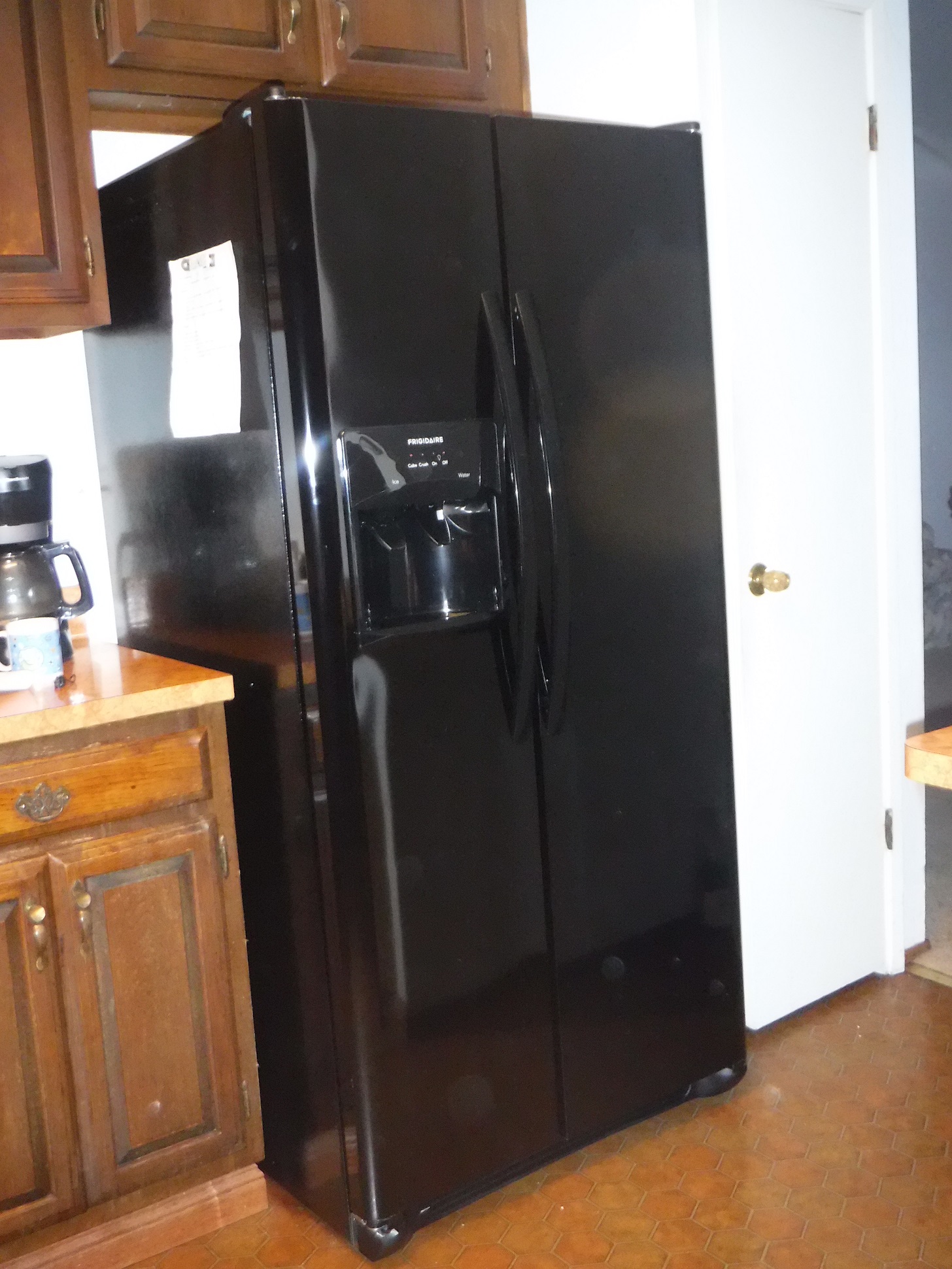 Photo I took of my new refrigerator installed Photo I took of my new refrigerator installed