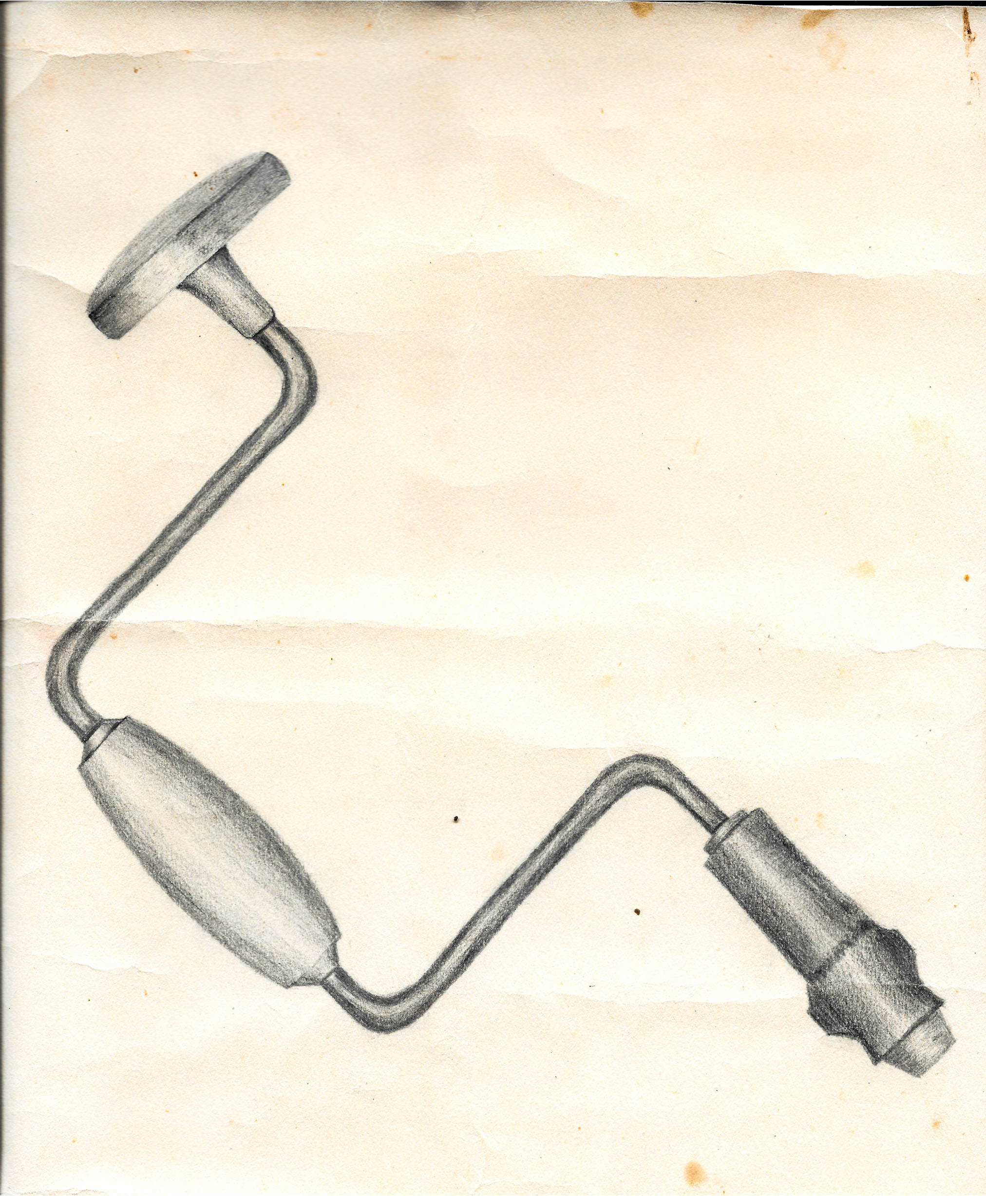 Pencil drawing - brace and bit Pencil drawing - brace and bit
