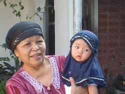 My Mom with My doughter - My mom was carried my daughter and she love her granddaughter very much 