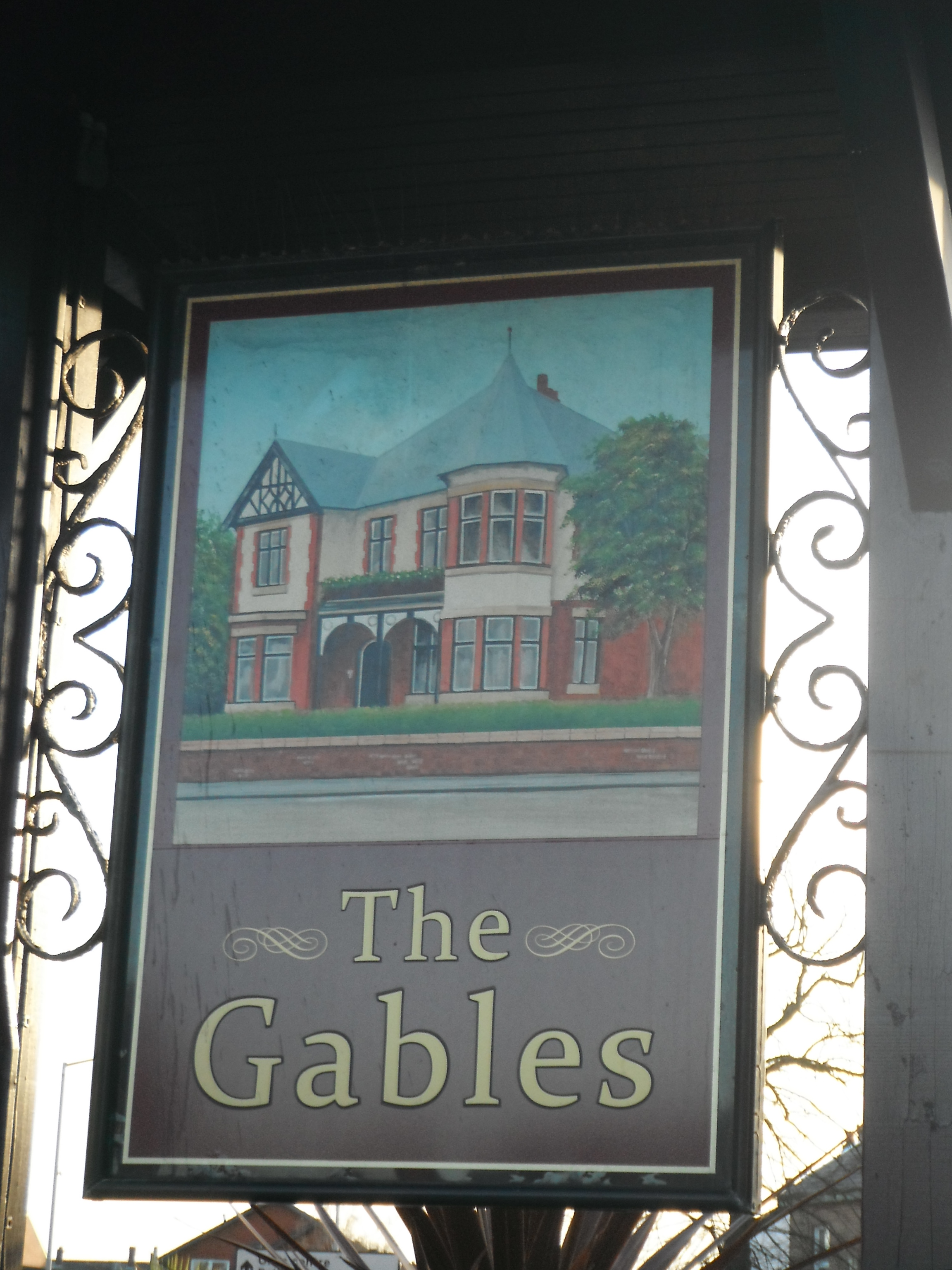 Photo taken by me - pub sign - The Gables - Leyland, Lancashire Photo taken by me - pub sign - The Gables - Leyland, Lancashire