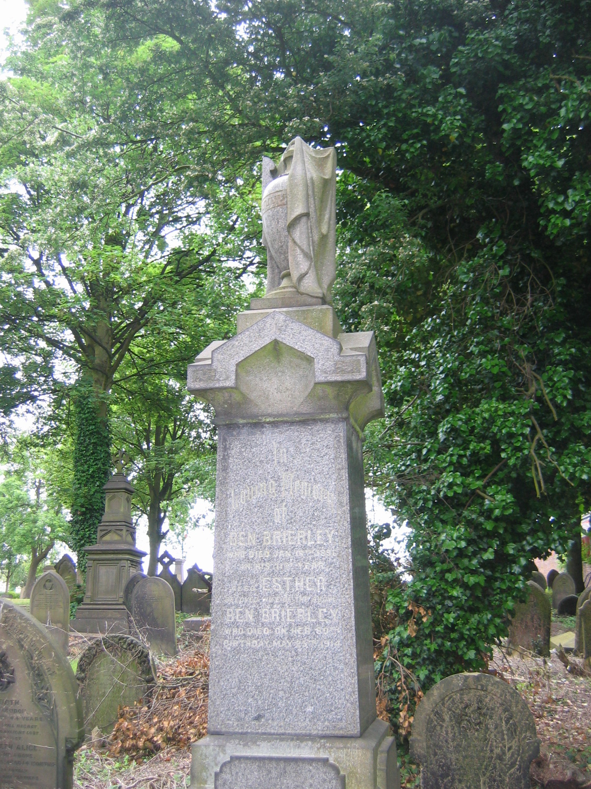 Photo taken by me - the Ben Brierley Grave, Harpurhey cemetery, Manchester Photo taken by me - the Ben Brierley Grave, Harpurhey cemetery, Manchester