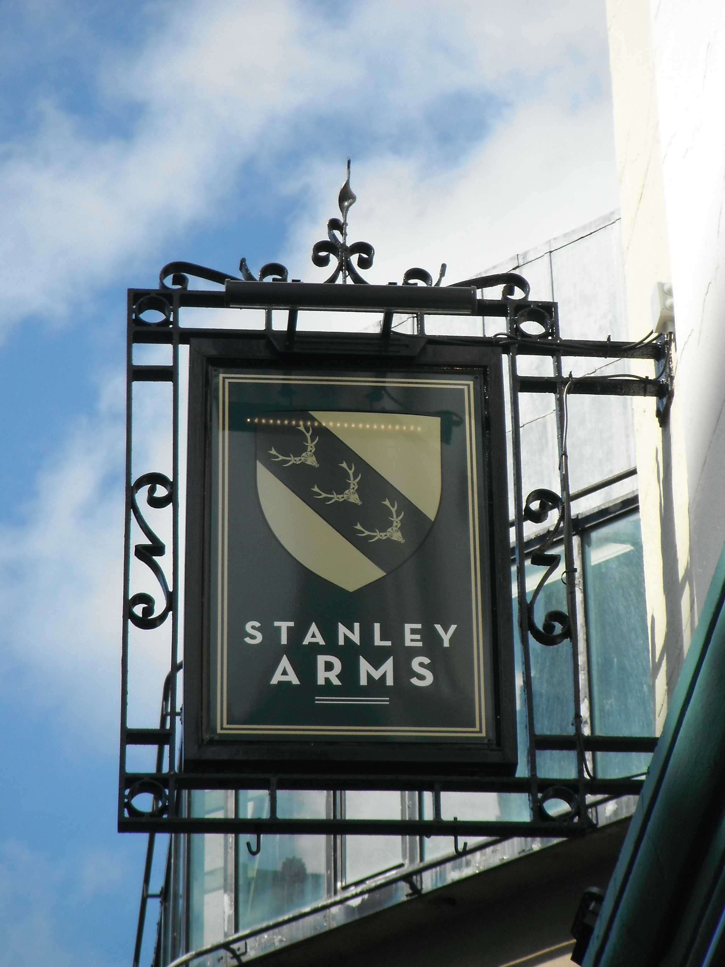 Photo taken by me – The Stanley Arms pub sign, Preston