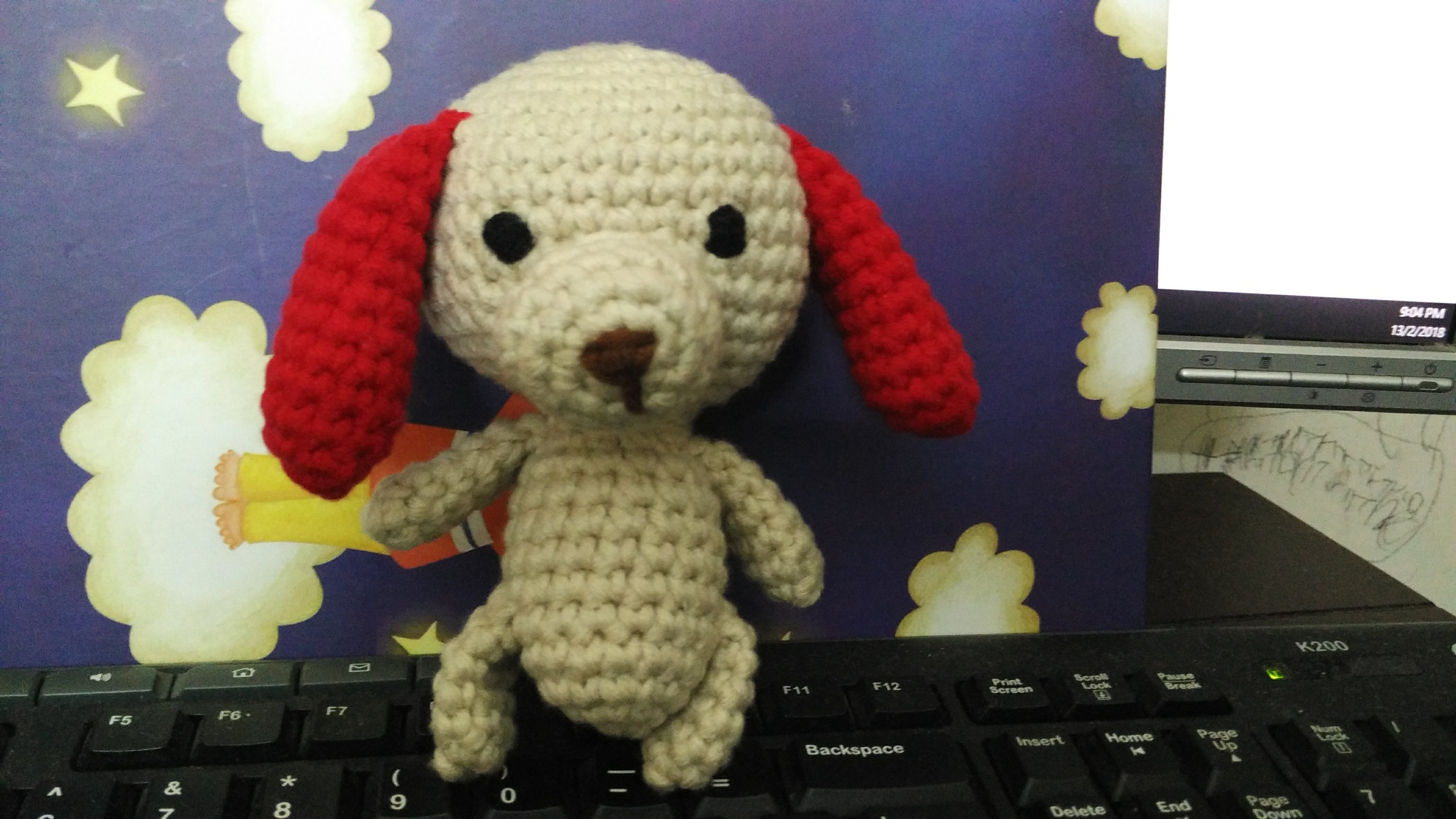 crocheted dog for my little girl