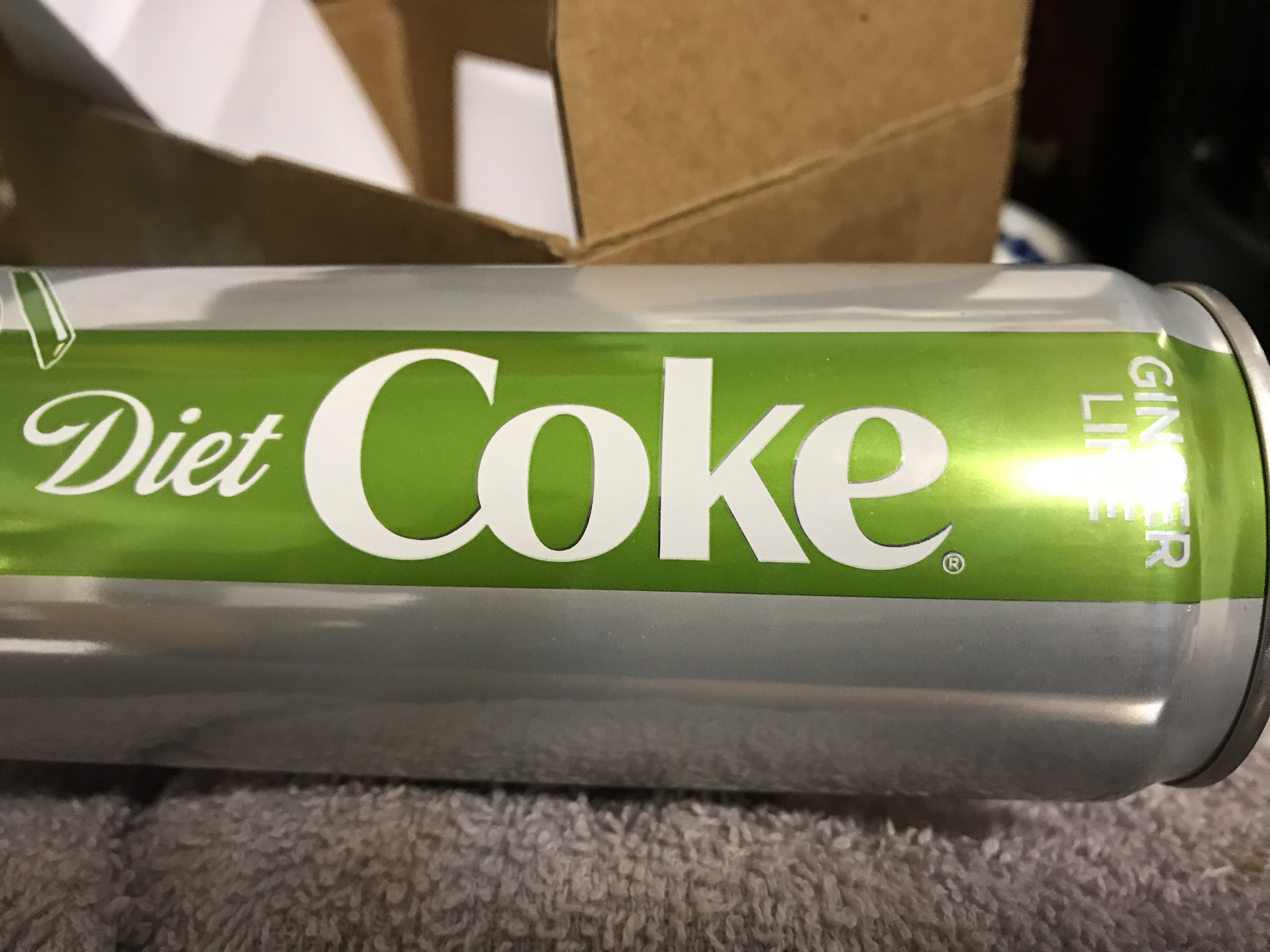 Diet Coke ginger lime can.  No calories OR taste.  Photo taken by and the property of FourWalls.