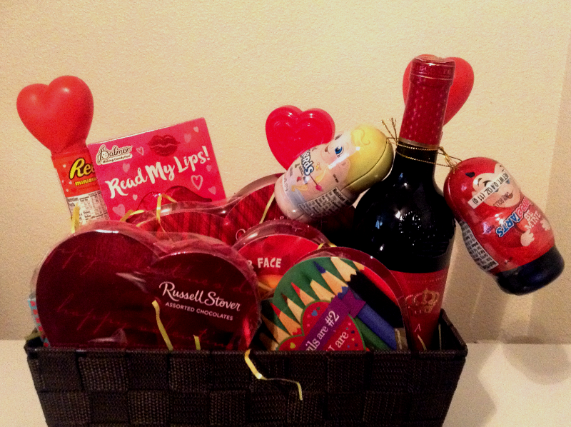 Valentines Day Candy Basket