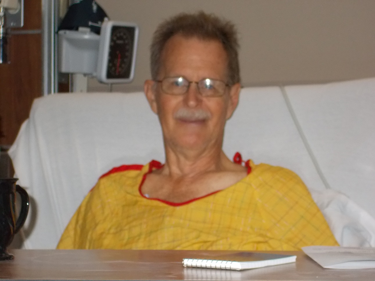 Hubby last  June after his stroke.