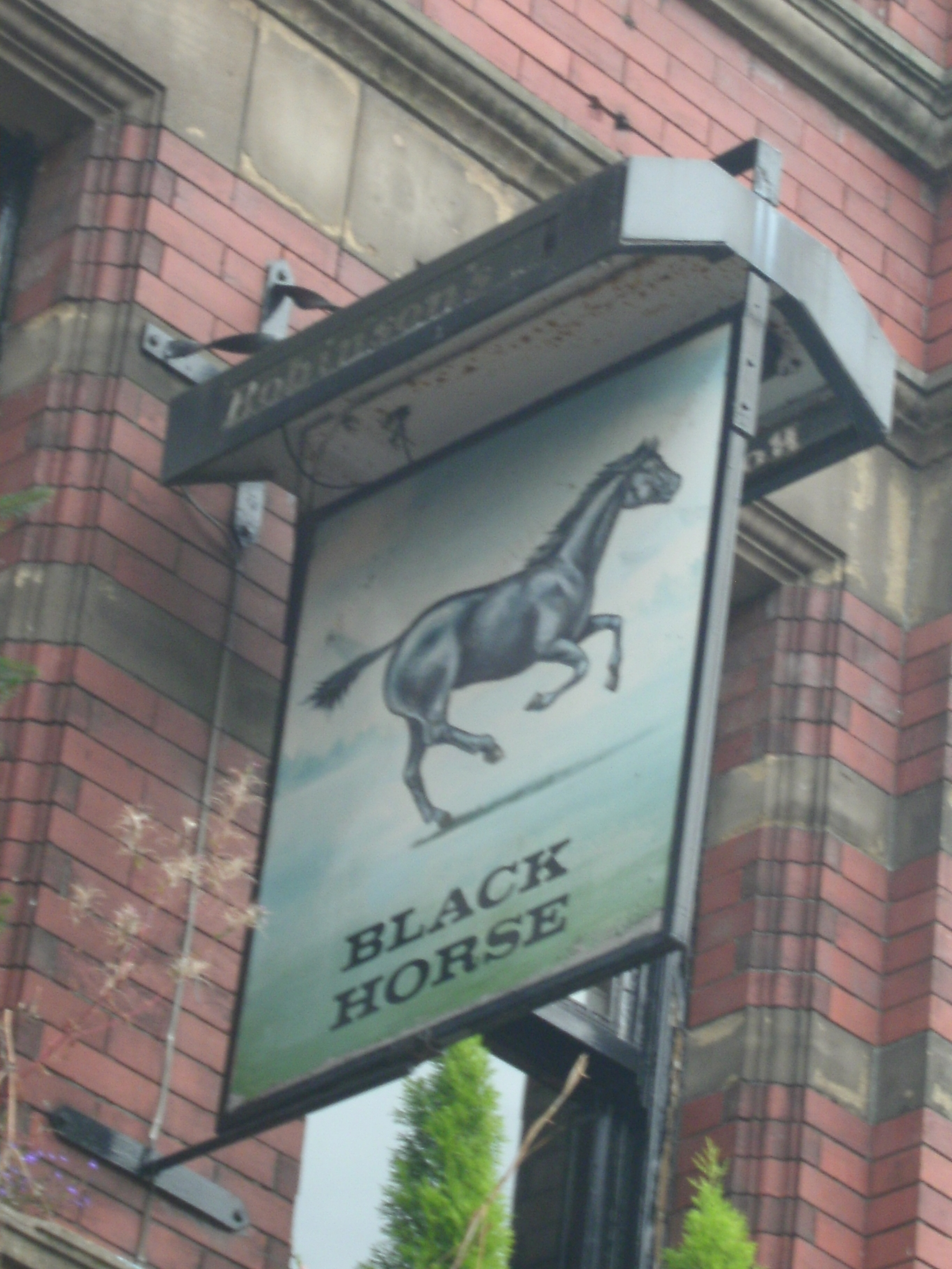 Photo taken by me – The Black Horse pub sign 