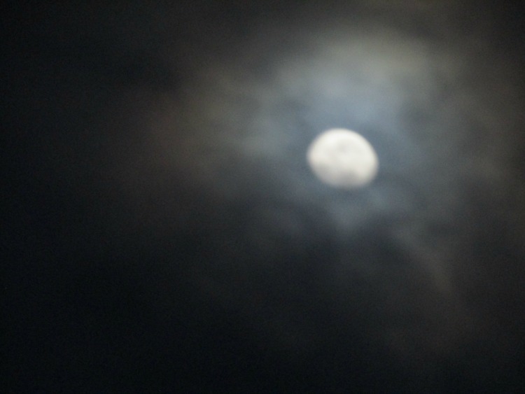 Moon in Dark Sky