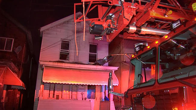 A fire in a home in McKeesport Pennsylvania on Friday. A fire in a home in McKeesport Pennsylvania on Friday.