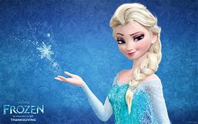 Elsa from Disney&#039;s Frozen cartoon movie.