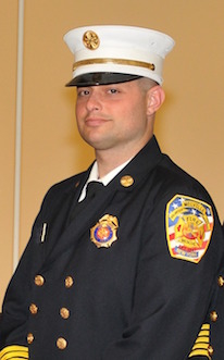 Melville Fire Fighter Jason Bernfeld saves the life a driver in New York on Monday.