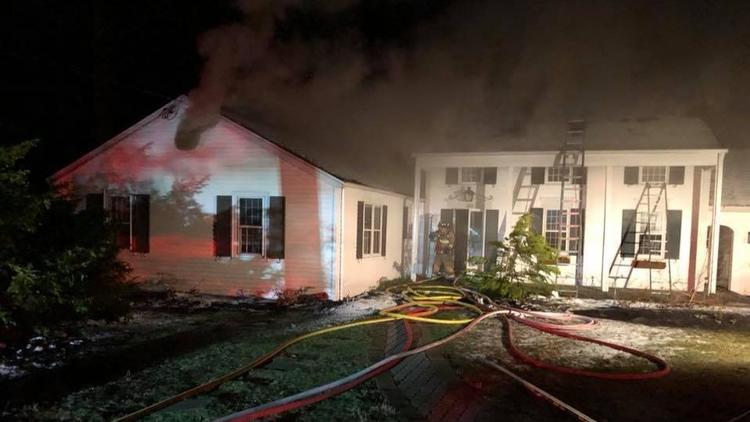 A house fire in West Hartford Connecticut on Monday night A house fire in West Hartford Connecticut on Monday night
