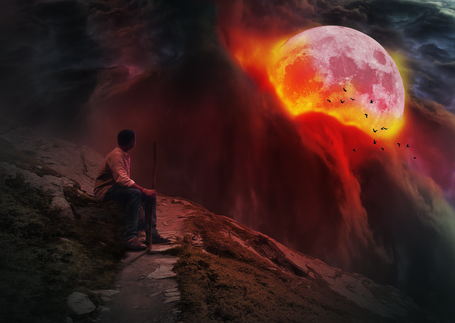 https://pixabay.com/en/a-person-flames-the-darkness-moon-3306972/