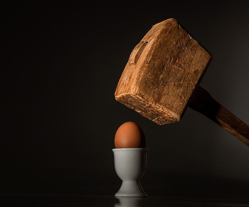 Most conflict comes about because we try to use too much force to try to open an egg!