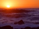 sun and sea - sun setting in sea