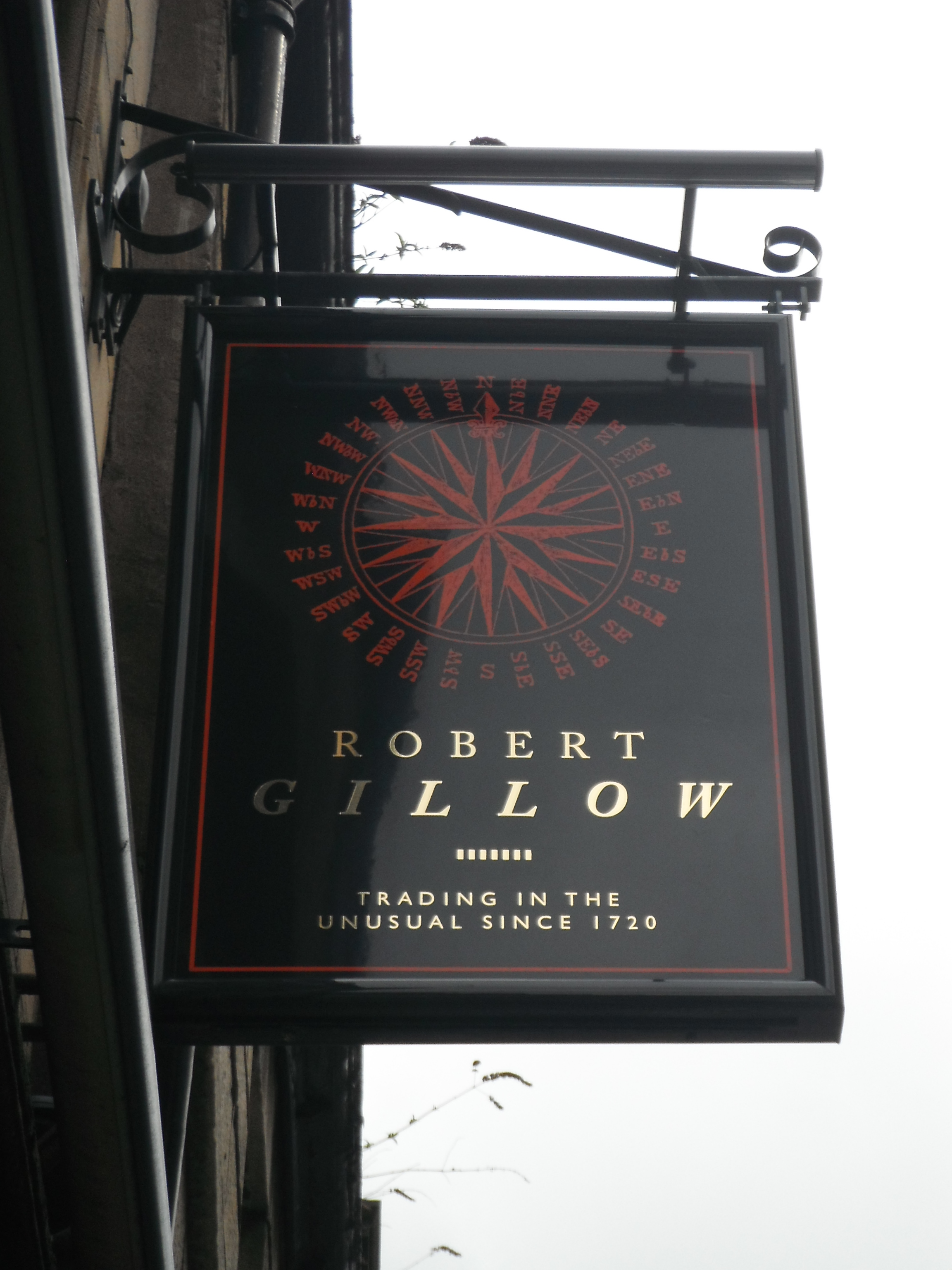 photo taken by me - The Robert Gillow pub sign, Lancaster 