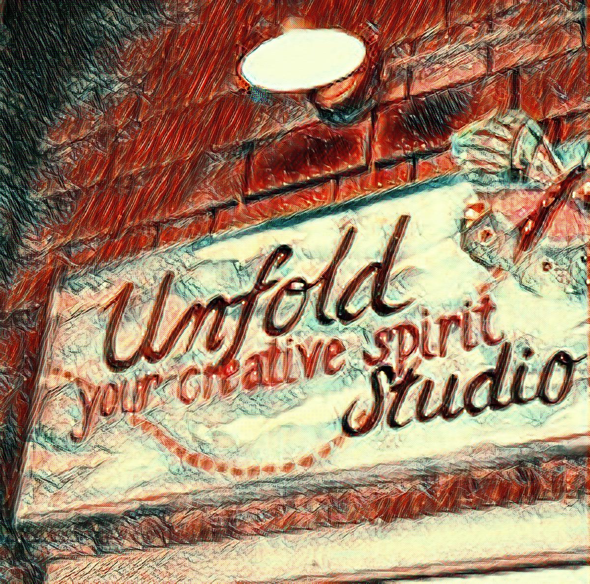 Photo I took of the sign at the art studio with illusion effect on LunaPic.com Photo I took of the sign at the art studio with illusion effect on LunaPic.com