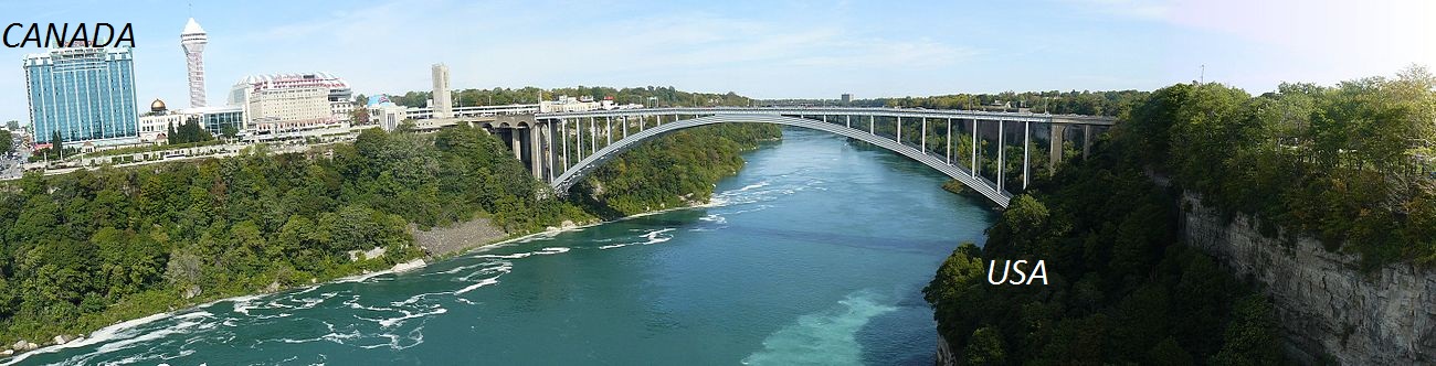 https://en.wikipedia.org/wiki/Rainbow_Bridge_(Niagara_Falls) https://en.wikipedia.org/wiki/Rainbow_Bridge_(Niagara_Falls)