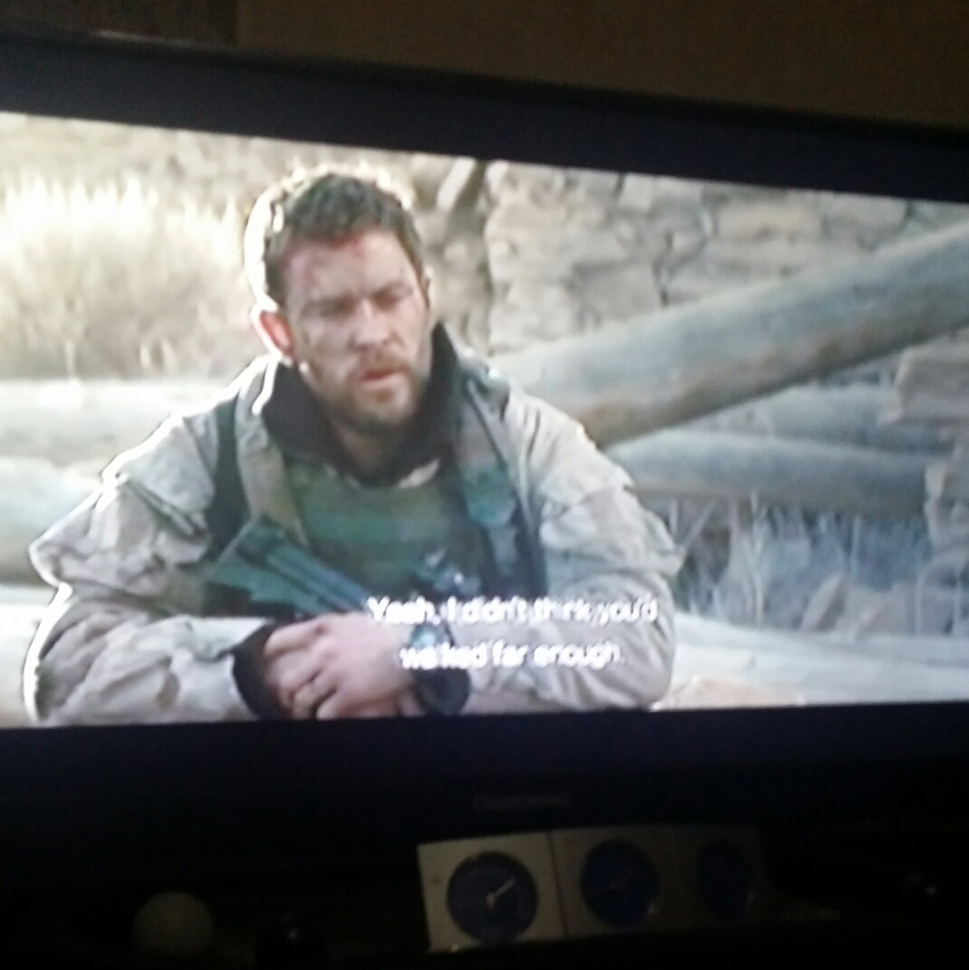 Thor as a soldier,shot from our TV Thor as a soldier,shot from our TV