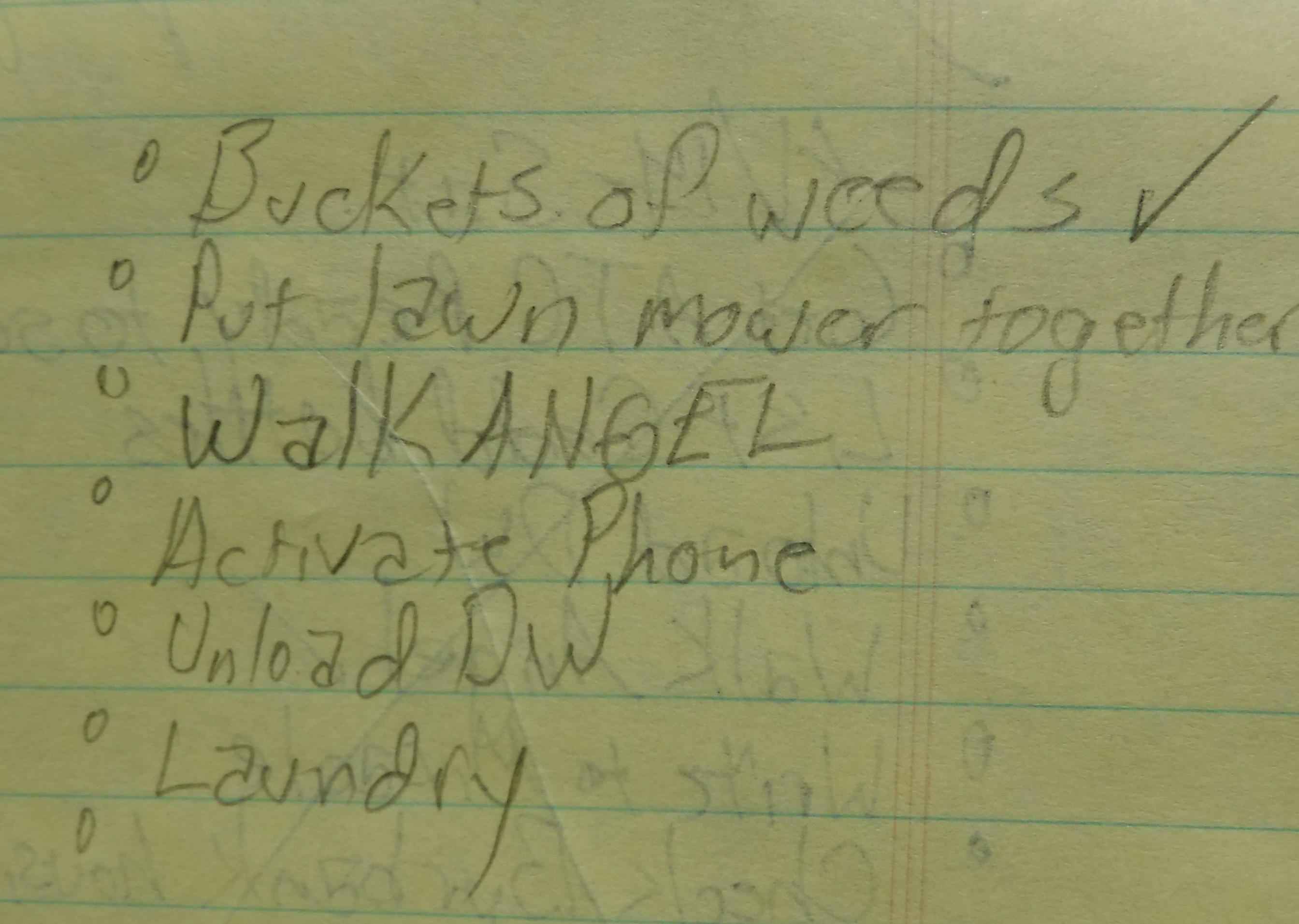 Photo I took and cropped of my to do list Photo I took and cropped of my to do list