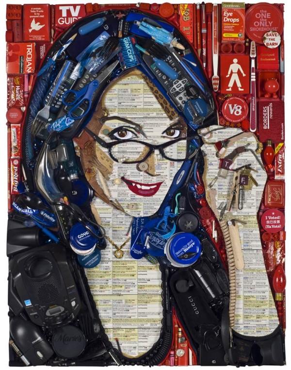 Drawing looks like (Stama-)Tina Fey http://www.pondly.com/2011/04/celebrity-trash-art-by-jason-mercier/