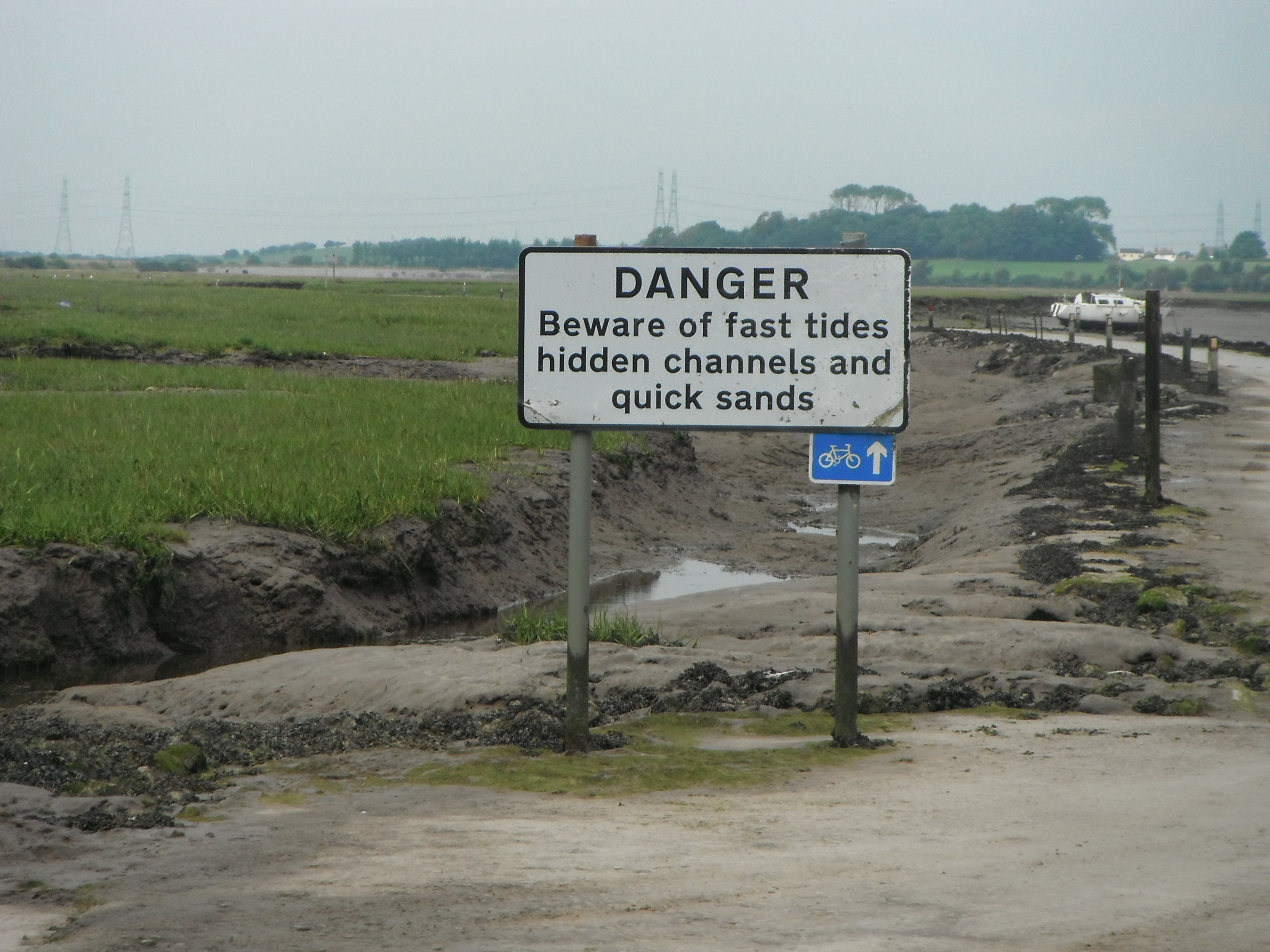 Photo taken by me – beware of the quicksand sign Photo taken by me – beware of the quicksand sign