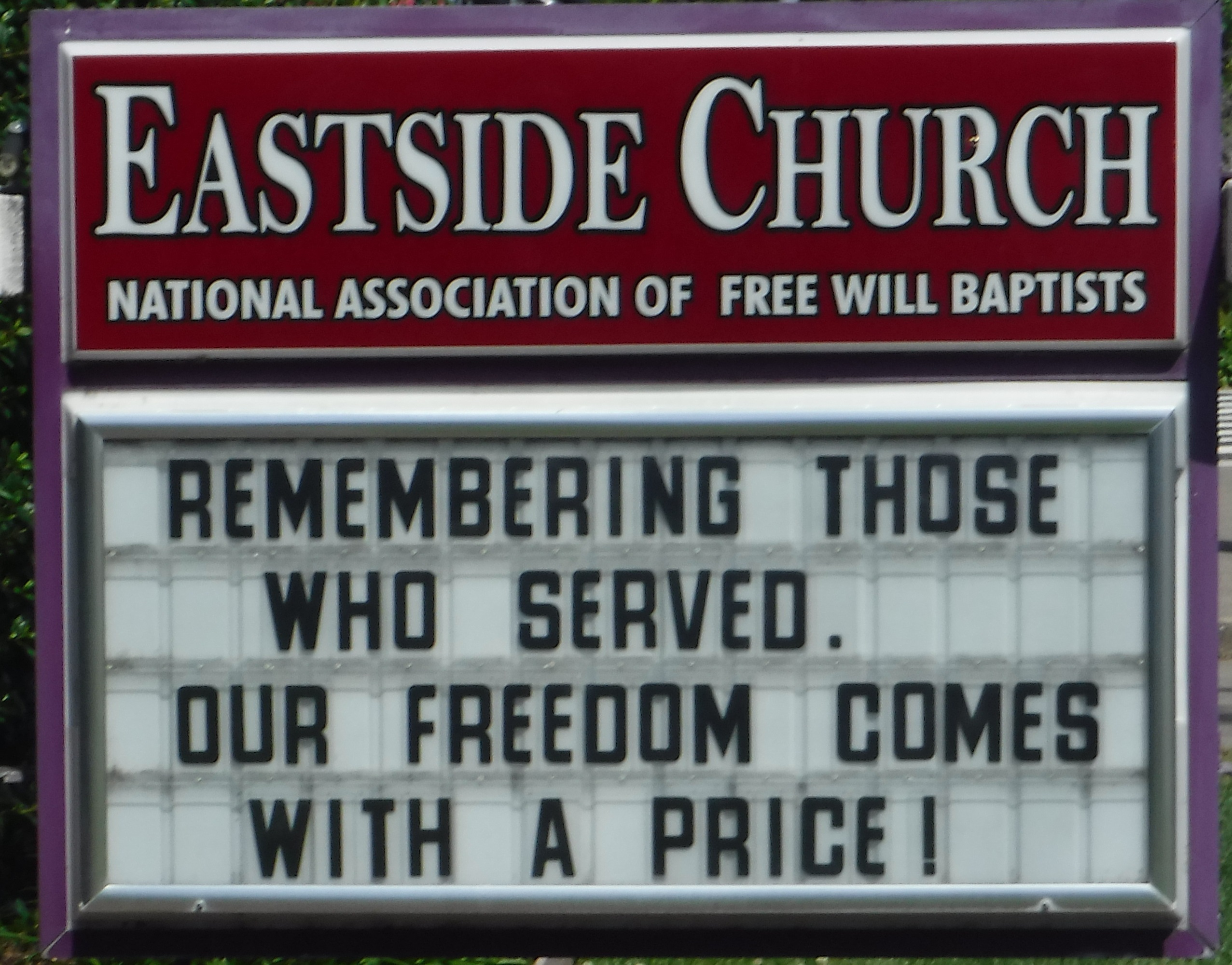 Photo I took today of the church sign Photo I took today of the church sign
