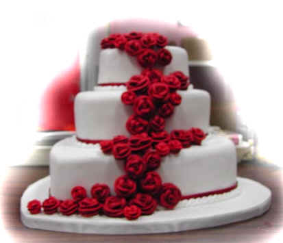 wedding cake - im just struck with this photo..were praying for a december 2007 weddin date.i love roses!!! isnt it cute!!  how i wish i will have this kind someday!