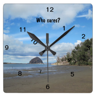 Who Cares Clock of Morro Bay, California, from Zazzle
