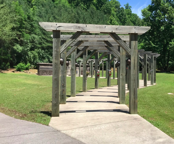The pathway at the Hurricane Creek Disaster Memorial in Hyden, Kentucky. Photo taken by and the property of FourWalls. The pathway at the Hurricane Creek Disaster Memorial in Hyden, Kentucky. Photo taken by and the property of FourWalls.