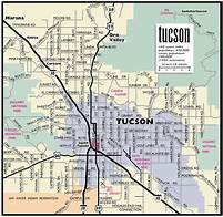 Tucson Arizona map Tucson Arizona map