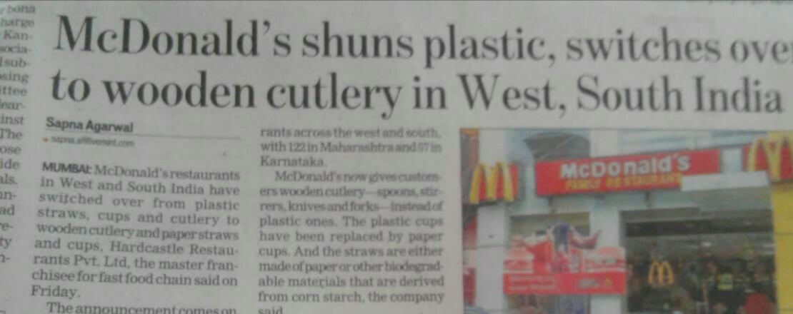 McDonald&#039;s West and South India go eco friendly