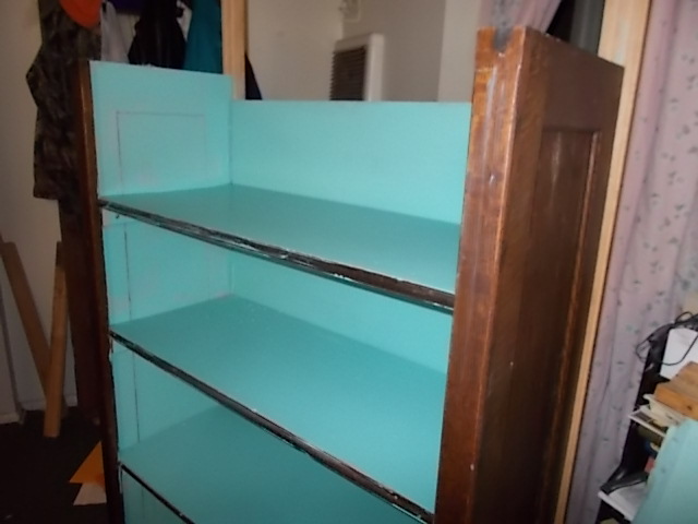 partially finished shelf unit