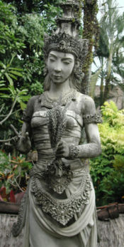 Dewi sri in ubud Bali - The culture of Indonesia has been shaped by a long process of interaction and acculturation between original indigenous customs and a myriad of foreign influences