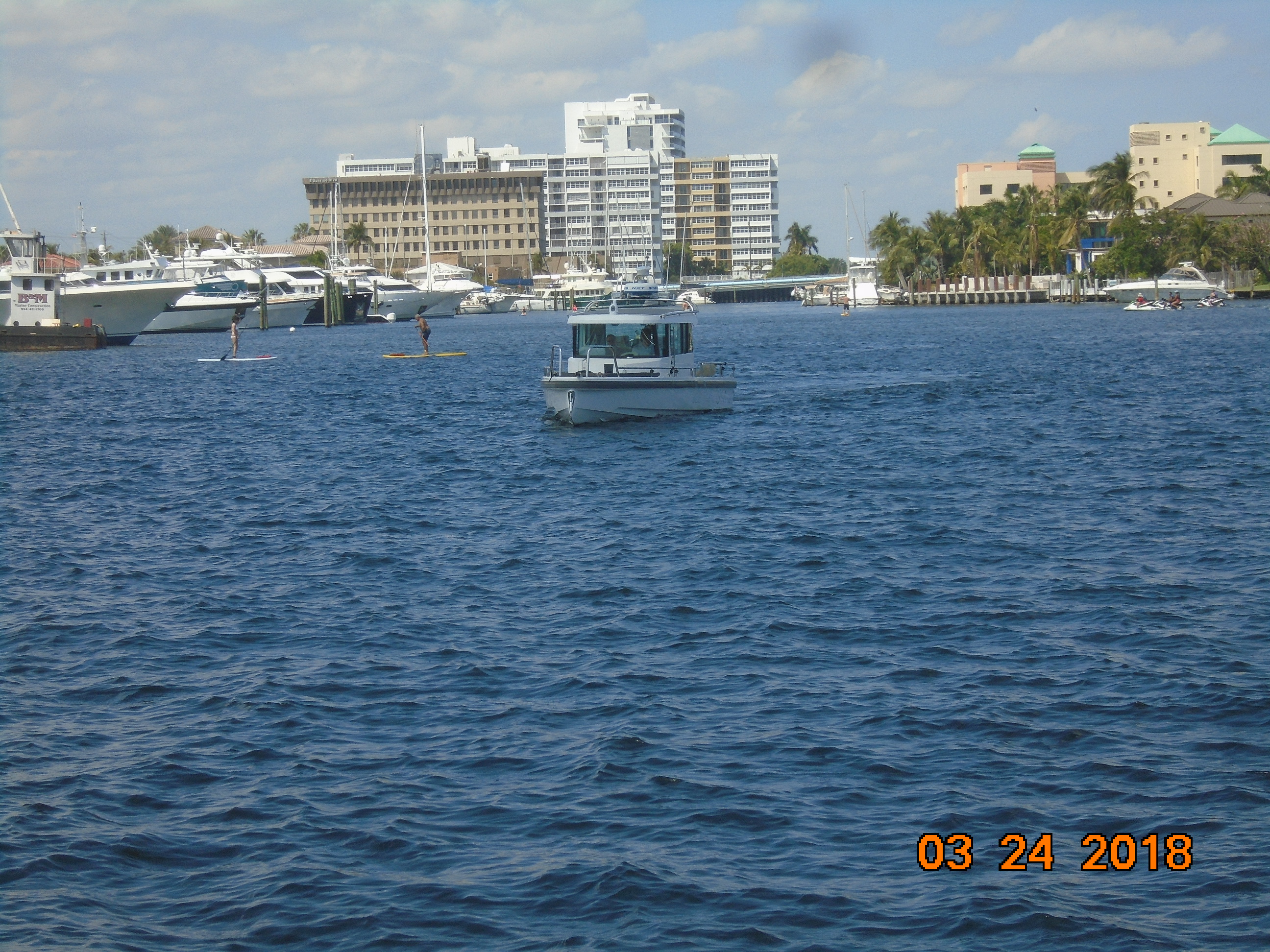 Overlooking Karen Bay from the pool area--right beyond the buildings is Fort Lauderdale Beach