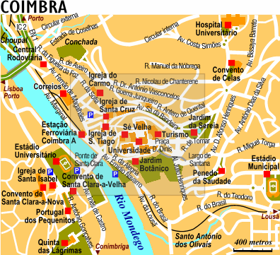 Coimbra map - Map of Coimbra