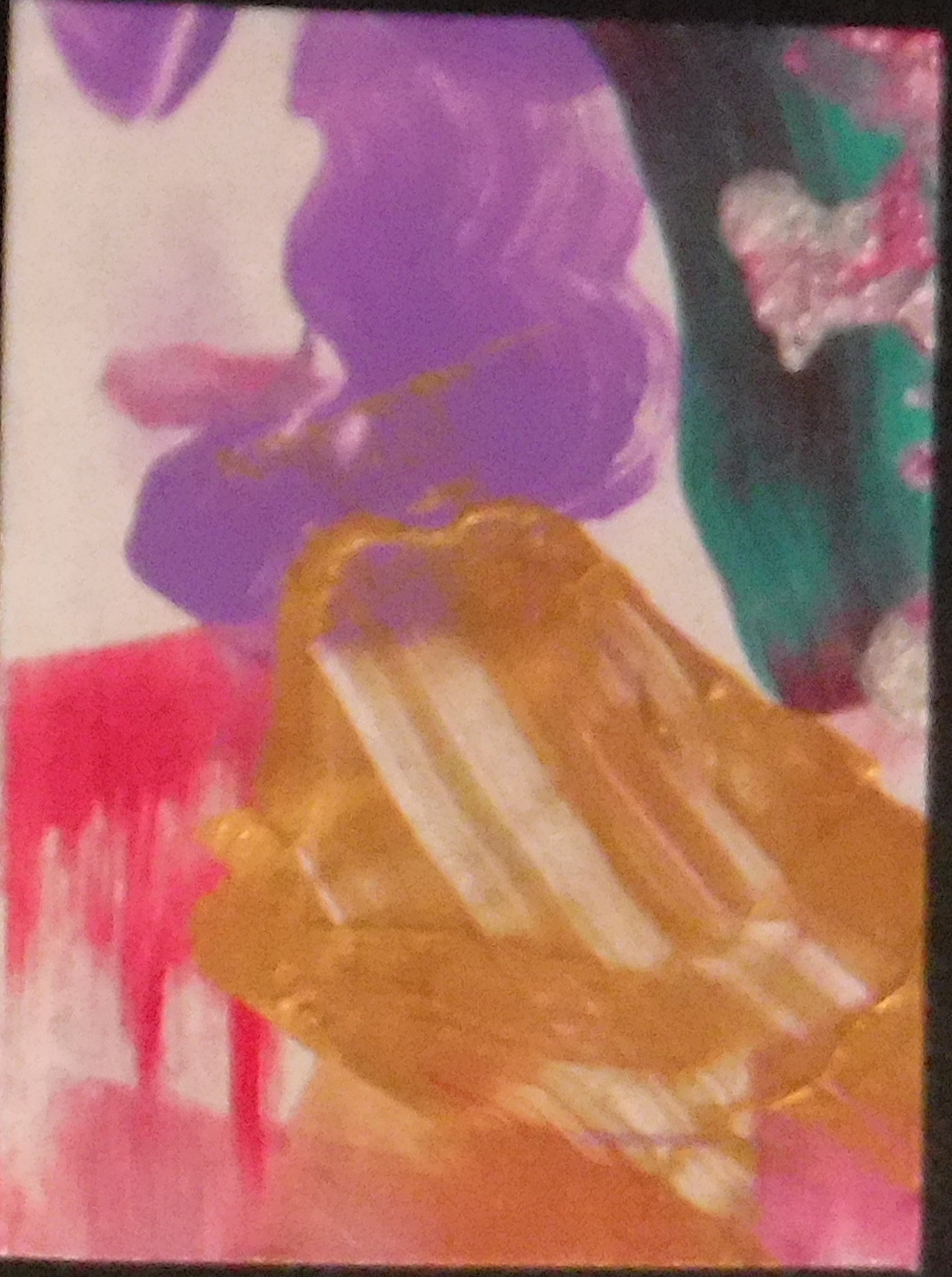 Second card I've made from Art Journal paint palette 