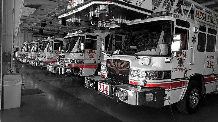 Mesa Fire And Medical firetrucks