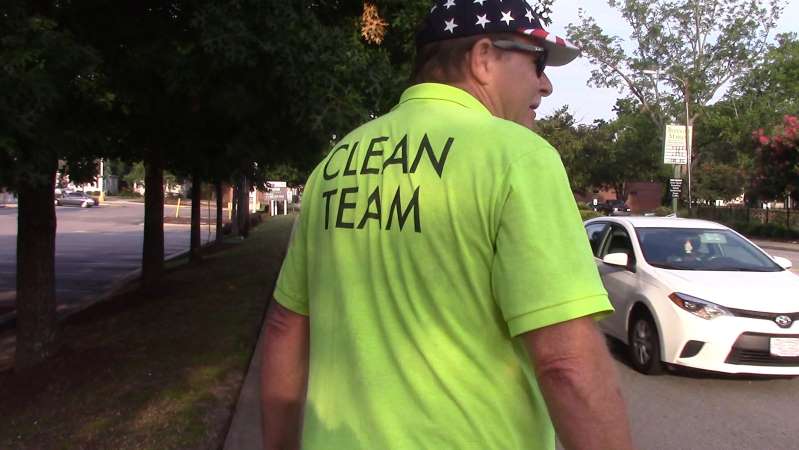 Clayton Woodward is a member of the Clean Team in Columbia South Carolina 