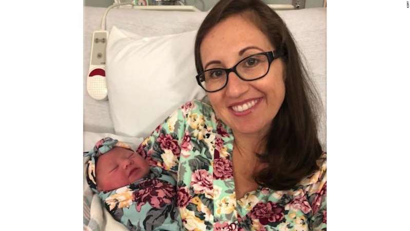 Gracelyn Griffin and her mother Fallon at a local hospital in Texas Gracelyn Griffin and her mother Fallon at a local hospital in Texas