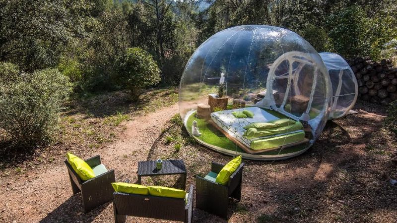 Photo: The Attrap'Reves Bubble Hotel is a unique inn in Allauch, 15 km from Marseilles, France. The concept of this inn's room is a pod that is made like a bubble and transparent. (Attrap'Rêves / Facebook) Photo: The Attrap'Reves Bubble Hotel is a unique inn in Allauch, 15 km from Marseilles, France. The concept of this inn's room is a pod that is made like a bubble and transparent. (Attrap'Rêves / Facebook)