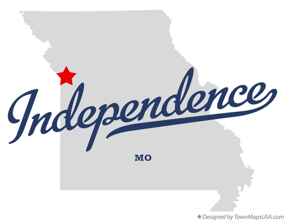 Map of Independence Missouri