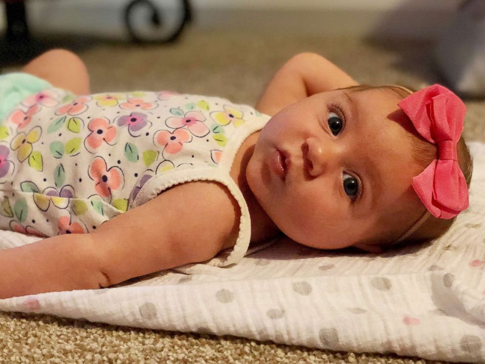 Two month old baby girl Raina Guyton is a lucky girl Two month old baby girl Raina Guyton is a lucky girl