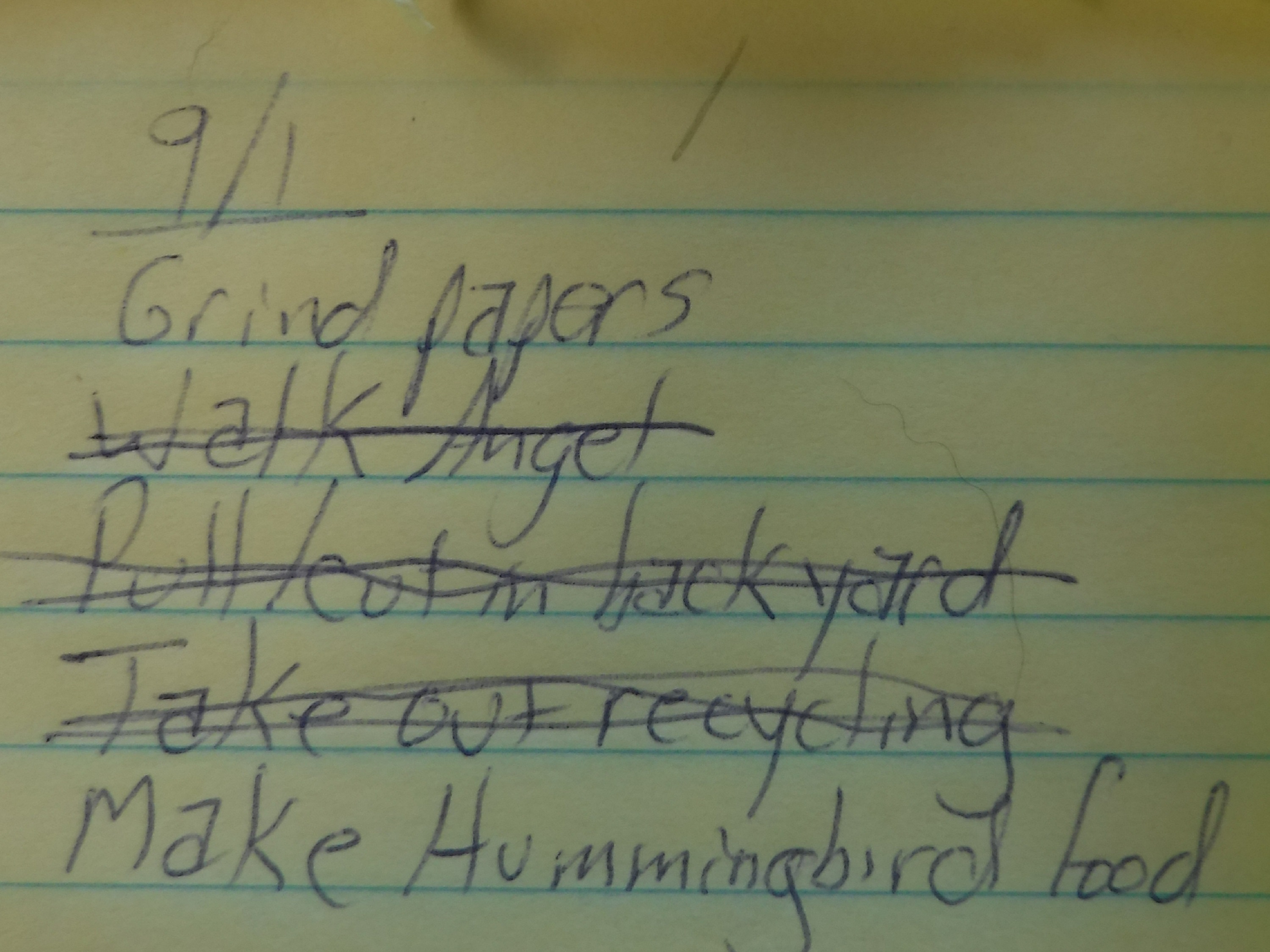 Photo I took of my to do list for today Photo I took of my to do list for today