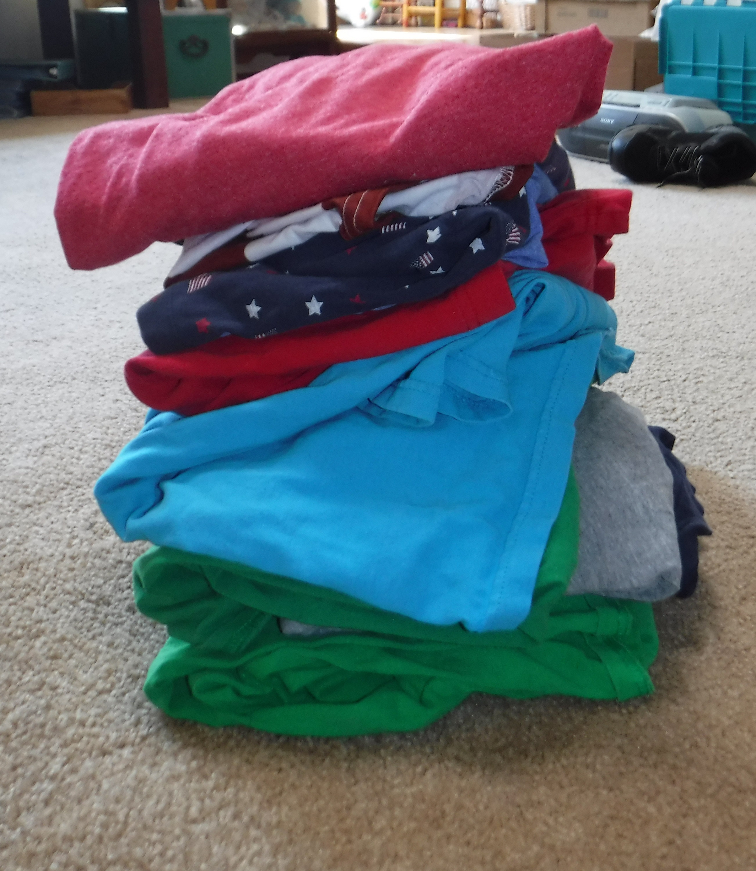 Photo I took of one of my piles of laundry